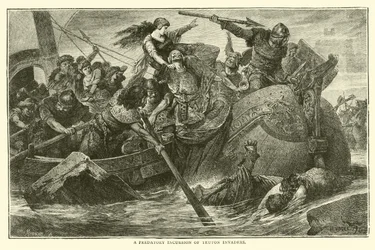 Ein räuberischer Einfall der teutonischen Eindringlinge