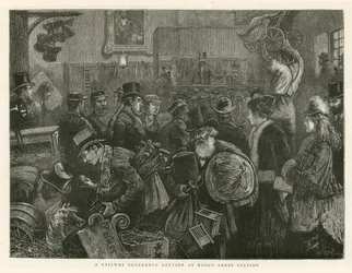 Eine Eisenbahnräumungsauktion am Kings Cross Station