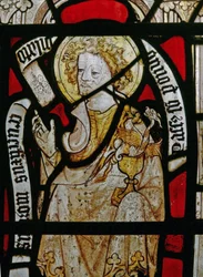 Ein Südfenster mit der Darstellung des Hl. Johannes