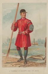 Ein Wasserträger in Doggetts Coat and Badge