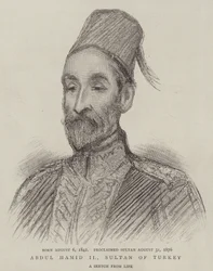 Abdul Hamid II., Sultan der Türkei (Gravur)
