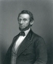 Abraham Lincoln, graviert von H. C. Balding, 19. Jahrhundert