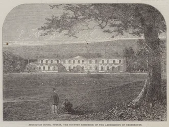 Addington House, Surrey, der Landsitz der Erzbischöfe von Canterbury