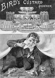 Werbung für Birds Custard Powder, aus The King, 1. Juni 1901