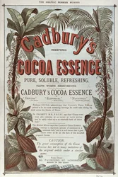 Werbung für Cadburys Kakao-Essenz, aus The Graphic, 1878