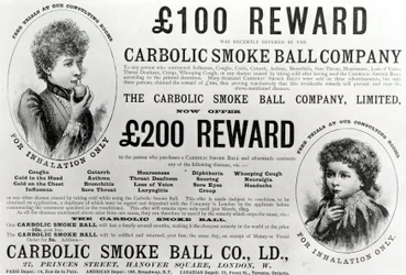 Werbung für die Carbolic Smoke Ball Company, 1893