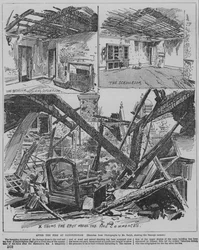 Nachwirkungen des Brandes in Sandringham, Norfolk