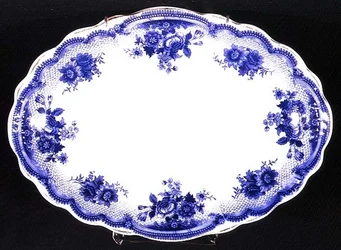 Albertoli-Muster Staffordshire-Teller, ca. 1860 (Keramik)