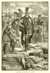Alexander und der Leichnam des Darius