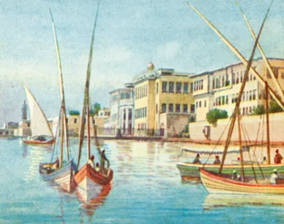 Alexandria, Ras-et-Tin (Farblithographie)