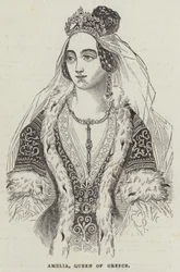 Amelia, Königin von Griechenland (Stich)