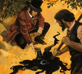 Ein edwardianischer Gentleman entdeckt Öl