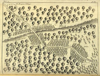 Ein Irokesendorf, 1703