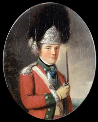 Ein Offizier der Grenadierkompanie, 63. Regiment zu Fuß, ca. 1775