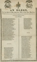 Eine Elegie auf den Tod von Mrs. Mayhew, Ehefrau von Mr. Isaac Mayhew