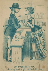 Ein Abendstern, der jede Nacht an der öffentlichen Bar leuchtet