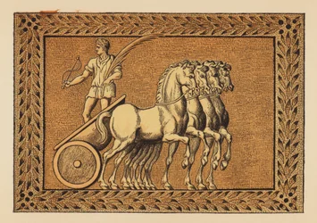 Antikes Rom: Nero als Sieger in einem Wagenrennen