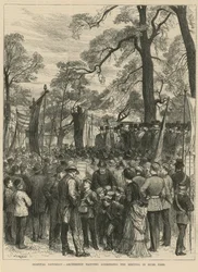 Erzbischof Manning spricht auf der Versammlung im Hyde Park