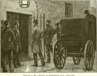 Ankunft von Mr. Parnell im Kilmainham-Gefängnis