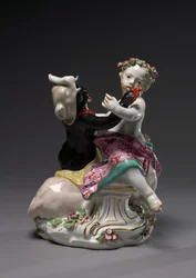Asien und Afrika, hergestellt von der Chelsea Porcelain Factory, ca. 1760