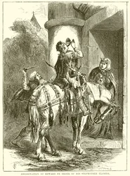 Ermordung von Edward auf Befehl seiner Stiefmutter Elfrida