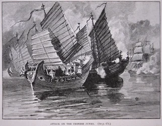 Angriff auf die chinesischen Dschunken im Jahr 1841