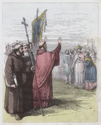 Augustinus predigt vor Ethelbert