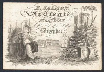 B Salmon, Schiffsausrüster und Mahlmann, Visitenkarte