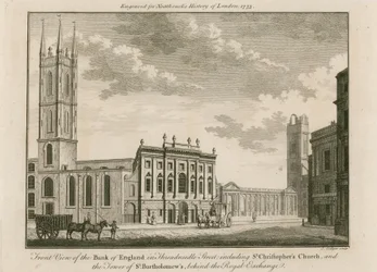 Bank of England, Ostflügel hinzugefügt von Sir Robert Taylor, 1765