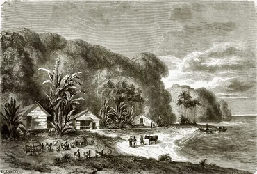 Ufer des Flusses Saigon