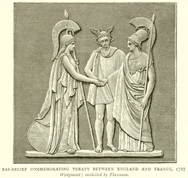 Basrelief zur Erinnerung an den Vertrag zwischen England und Frankreich, 1787