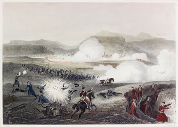 Schlacht von Kars (kolorierte Gravur)