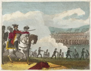 Schlacht von Culloden (kolorierter Stich)
