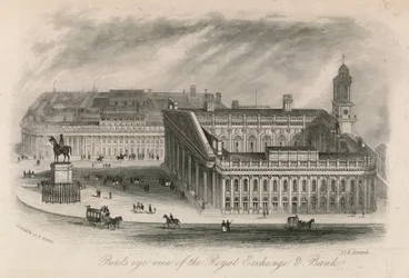 Vogelperspektive der Royal Exchange und der Bank