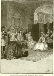 Bischof Burnet verkündet Anne ihre Thronbesteigung