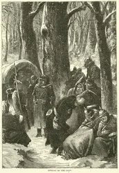 Biwak im Schnee, November 1870