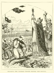 Segnung der normannischen Truppen vor der Schlacht