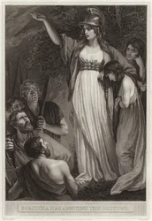 Boadicea hält eine Ansprache an die Briten