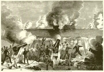 Beschuss von Fort Sumter durch die Batterien der Konföderierten Staaten, 13. April 1861