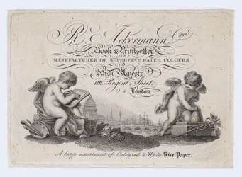 Buch- und Druckverkäufer, R Ackermann Junior, Visitenkarte