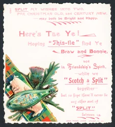 Flasche gespritzte Limonade, Weihnachtskarte