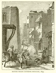 Britische Truppen betreten Moultan, 1849
