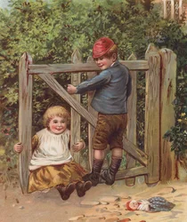 Gebrochenes Tor (Chromolithografie)