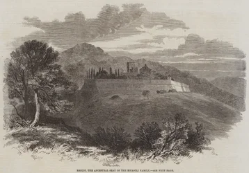 Brolio, der Stammsitz der Familie Ricasoli (Stich)