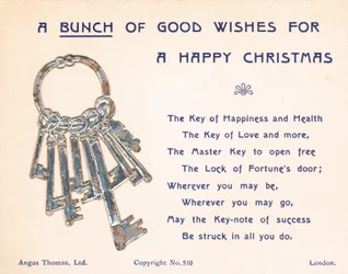 Schlüsselbund, Weihnachtskarte
