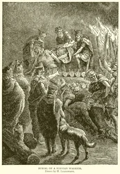 Begräbnis eines suevischen Kriegers