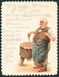 Metzger, Weihnachtskarte