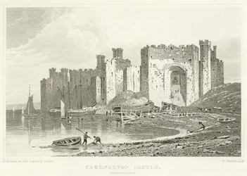 Caernarvon Schloss, Caernarvonshire (Stich)