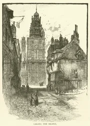 Calais, der Glockenturm (Gravur)