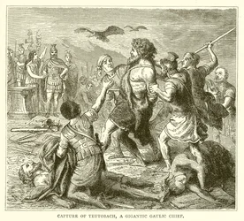 Gefangennahme von Teutobach, einem gigantischen gallischen Häuptling